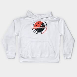 Minimalist Mars Logo, Outer Space Milky Way Astronomy Art Kids Hoodie